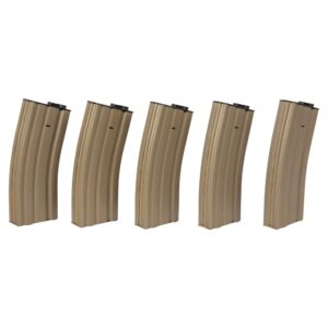 SPECNA ARMS SET 5 CARICATORI MAGGIORATI 300 COLPI PER SERIE M4/M16 TAN